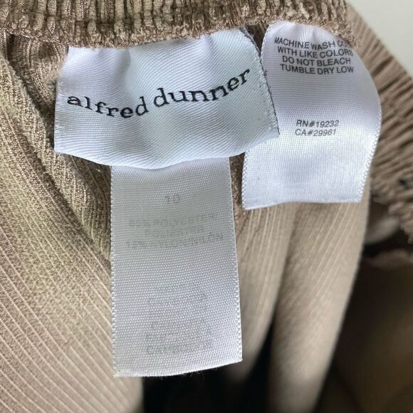 Alfred Dunner Tan Corduroy Straight Leg Casual Pants - Picture 4 of 4